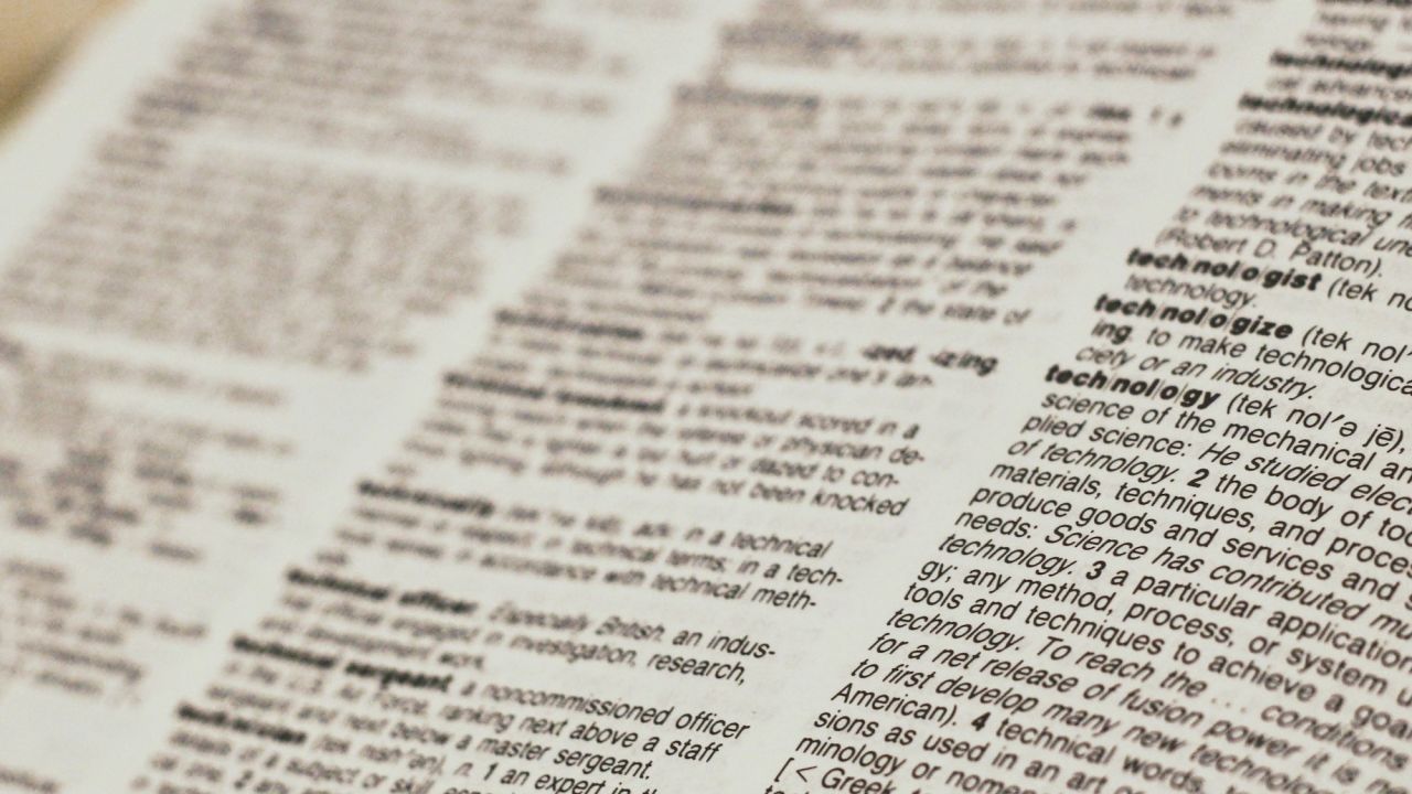 close up photo of a dictionary page